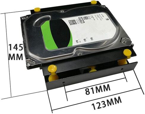 MEETOOT 3.5 inch Hard Disk Shock Absorber Bracket with Mounting Screws for PC Case 3.5 HDD to 5.25 DVD ROM Bay Mounting Adapter in Saudi Arabia