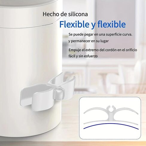 4PCS Cord Organizer for Kitchen Appliances: Stick - on Winder for Pressure Cooker to Air Fryer（Black） in Saudi Arabia