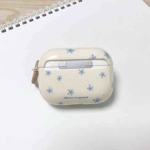 متوافق مع AirPods Pro 2nd Case Flowers TPU مع TPU مع مجموعة مفاتيح مجموعة نظافة لـ AirPods Pro Case Floral for Girls Airpods Pro 2nd/1st Blue in Kuwait