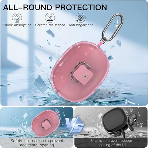 بالنسبة لـ Shokz Opendots ، هناك حالة واحدة ، [مع قفل] Opendots غطاء واحد CASE CLOST TPU مقاوم للصدمة واقي متوافق مع shokz opendots إكسسوارات أذن ONE مع مجموعة CLEANING KIT & KEYSTER (CLEAR) in Kuwait