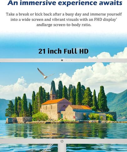 HP All-in-One Computer-21.5 '' Display Display PC ، Win 11 Pro ، Wi-Fi 6 ، Bluetooth ، Intel Celeron Processor ، HDMI ، HD Webcam (32GB RAM | 1TB SSD) (متجدد) in Saudi Arabia