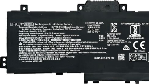 EPYOBW TI04XL Laptop Battery 55.67Wh 15.12V 4-Cell Compatible with HP Envy 17-CH 17-CH0000NB 17-CH0000NC / Envy 17M-CH 17M-CH0013DX 17M-CH1013DX Series HSTNN-IB9T M24420-1D1 M24420-1C1 M24563-005 in Kuwait