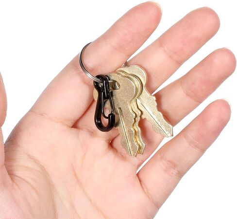 12 PCS Carabiners Clips Black Keychain Clip Micro Paracord Hooks Clasps Clasps buckle clasps for Outdoor Heaking Backing Bottories accessories in Saudi Arabia