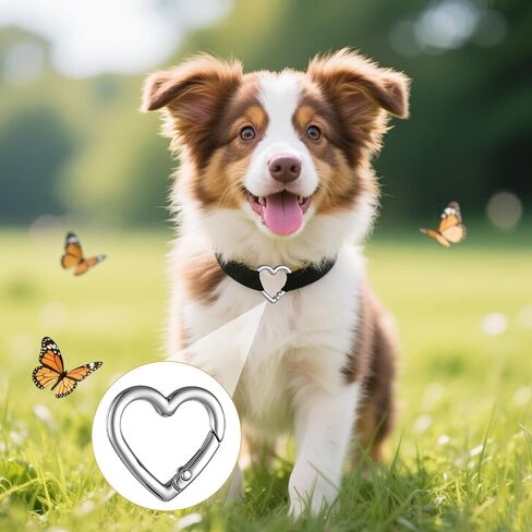 4pcs على شكل قلب مفتاح مقطع الربيع snap clasp hook heart keychain clasps الزنك سبيكة carabiner الثقيلة للتخييم المشي لمسافات طويلة تسافر (الفضة) in Saudi Arabia