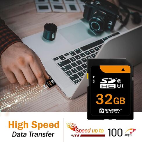 Synergy Digital 32GB Secure Digital SDHC UHS-I Memory Cards, Compatible with Olympus Tough TG-6 Digital Digital Camera - Class 10, U1, 100MB/s, 300 Series - Pack of 3 in Saudi Arabia
