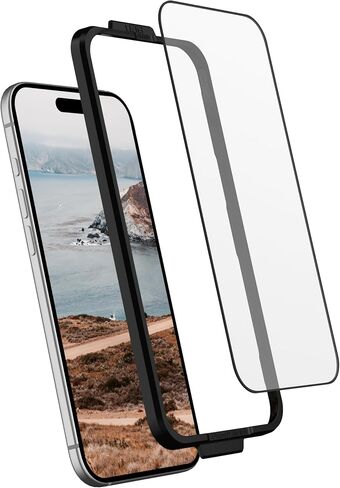 Urban Armor Gear UAG مصممة لحامي شاشة هواء iPhone 6.5 بوصة درع زجاجي - مضاد للأصفر HD Clarity Proof Proof Glass ، Clear in Saudi Arabia
