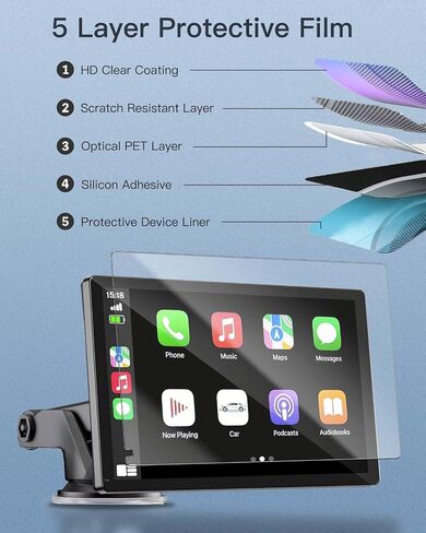 شاشة شاشة الشاشة لشاشة Hauxiy Q9S اللاسلكية ، فيلم أليف ناعم 9 بوصة لـ Hauxiy Apple Carplay & Android Auto Car Stereo ، مضاد للقرعة ، مضاد للأصفر ، HD Clear Film in Saudi Arabia