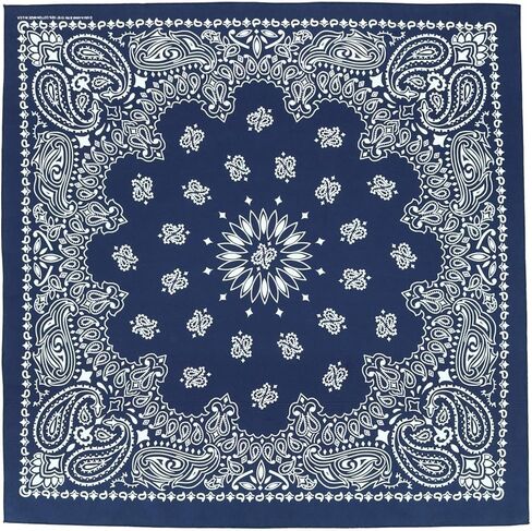 CTM® Unisex Cotton Giant-Danna 35 Inch Large Bandanas, Navy in Kuwait