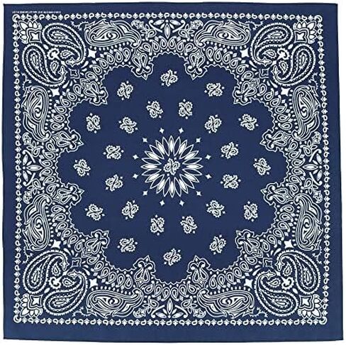 CTM® Unisex Cotton Giant-Danna 35 Inch Large Bandanas, Navy in Kuwait
