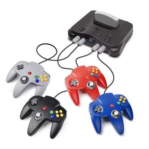 TalaBide New 2 Pack Classic Gamepad Joystick Controller for Nintendo 64 N64 Video Game Console, USB Wired Controller (Black & Grey) in Kuwait