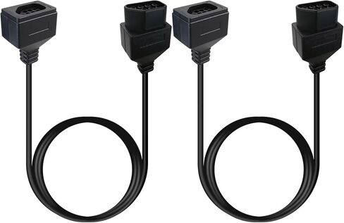 New Version 2-Pack 1.8M/6FT Replacement Controller Extension Cable for Nintendo Entertainment System NES in Saudi Arabia