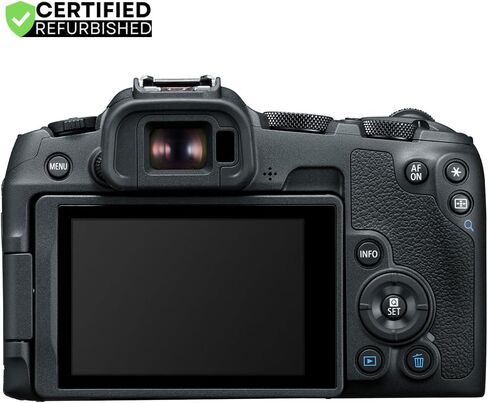 Canon EOS R8 Full Frame Frame Lonclable Lens Camera (متجددة) | نموذج شريك Canon USA الرسمي | Body 5803C002 حزمة مع كيس تروس ديكو + ميكروفون + ترايبود + برامج وملحقات طقم in Saudi Arabia