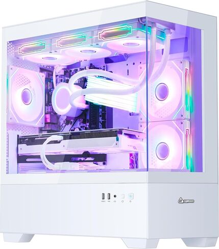 Gefrouph Gaming PC AMD Ryzen 7 5700x 8-Core 3.4 GHz ، Geforce RTX 5060 TI 8GB DLSS 4 GDDR7 ، 32GB DDR4 RAM 3200MHZ ، 1TB PCIE + 2TB SATA SSD ، WIFI & Bluetooth Tower PC Windows 11 in Kuwait