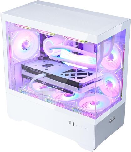 Gefrouph Gaming PC AMD Ryzen 7 5700x 8-Core 3.4 GHz ، Geforce RTX 5060 TI 8GB DLSS 4 GDDR7 ، 32GB DDR4 RAM 3200MHZ ، 1TB PCIE + 2TB SATA SSD ، WIFI & Bluetooth Tower PC Windows 11 in Kuwait