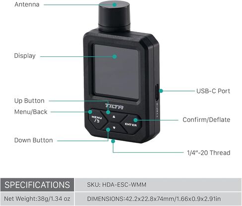 Tilta Wireless Monitoring Module for Hydra Electronic Suction Cup | Real-Time Suction Monitoring, Leak Detection, USB-C Powered | Monitor Up to 12 Suction Cups, Audible and Visual Alarms Alarms in Kuwait