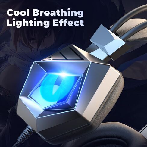 سماعة الألعاب لجهاز الكمبيوتر المحمول PS4/5 Xbox One PSP ، مع ميكروفون إلغاء الضوضاء ، محيط ستيريو ، ضبط سريع في مستوى الصوت ، أغطية أذن ذاكرة ناعمة ، ضوء LED (LED Red+Black) in Kuwait