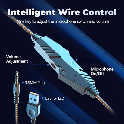 سماعة الألعاب لجهاز الكمبيوتر المحمول PS4/5 Xbox One PSP ، مع ميكروفون إلغاء الضوضاء ، محيط ستيريو ، ضبط سريع في مستوى الصوت ، أغطية أذن ذاكرة ناعمة ، ضوء LED (LED Red+Black) in Kuwait