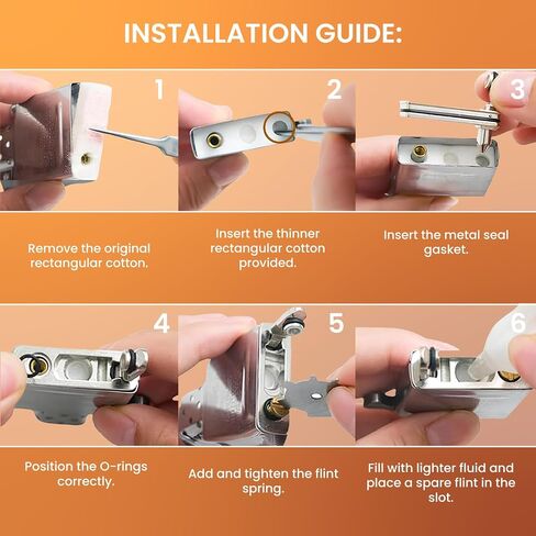 Zippo أخف حشية الختم إدراج | سبيكة المعادن الشاقة في سبيكة مكافحة التبشير | Jeffriz Cotton Rubber Gasket REPLIST ATT LIGHTERS FILID LIGERS - ملحق هدية مخصصة فضية مخصصة in Saudi Arabia