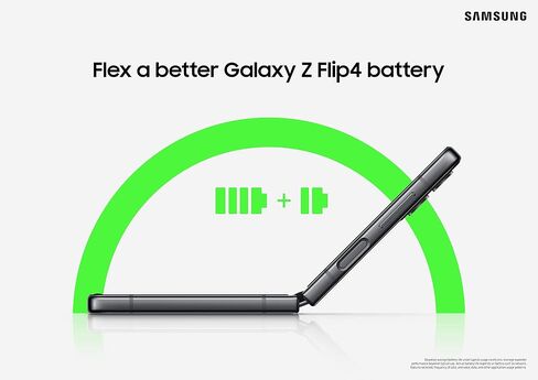Samsung Galaxy Z Flip 4 SM-F721U مصنع غير مؤمن 128 جيجابايت من الجرافيت ممتاز (متجدد) in Saudi Arabia