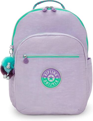 حقيبة ظهر كيبلينغ للسيدات سيول كبيرة جدًا مقاس 17 بوصة للكمبيوتر المحمول، متينة، واسعة مع أشرطة كتف مبطنة، حقيبة، أسود حقيقي 2، 13.5 بوصة طول × 18.25 بوصة ارتفاع × 7.75 بوصة عمق in Kuwait