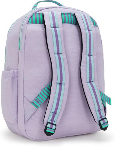 حقيبة ظهر كيبلينغ للسيدات سيول كبيرة جدًا مقاس 17 بوصة للكمبيوتر المحمول، متينة، واسعة مع أشرطة كتف مبطنة، حقيبة، أسود حقيقي 2، 13.5 بوصة طول × 18.25 بوصة ارتفاع × 7.75 بوصة عمق in Kuwait