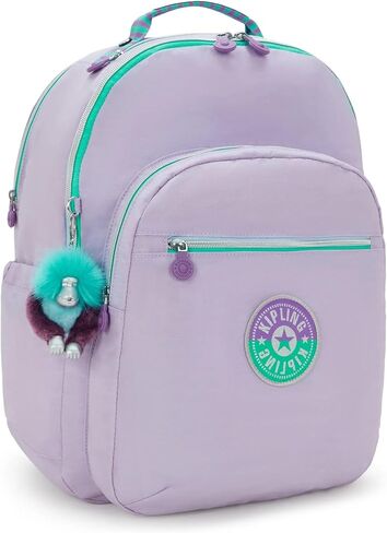 حقيبة ظهر كيبلينغ للسيدات سيول كبيرة جدًا مقاس 17 بوصة للكمبيوتر المحمول، متينة، واسعة مع أشرطة كتف مبطنة، حقيبة، أسود حقيقي 2، 13.5 بوصة طول × 18.25 بوصة ارتفاع × 7.75 بوصة عمق in Kuwait