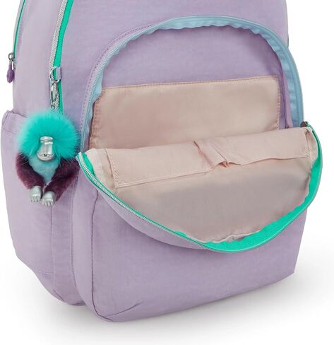 حقيبة ظهر كيبلينغ للسيدات سيول كبيرة جدًا مقاس 17 بوصة للكمبيوتر المحمول، متينة، واسعة مع أشرطة كتف مبطنة، حقيبة، أسود حقيقي 2، 13.5 بوصة طول × 18.25 بوصة ارتفاع × 7.75 بوصة عمق in Kuwait