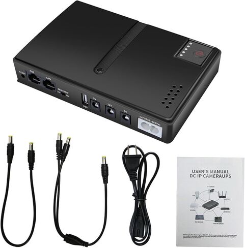 UPS Battern Backup ، 15V 24V POE ، 5V 9V 12V USB ، مصدر طاقة محمول غير متوقف ، تصميم بطارية قابل للاستبدال ، لجهاز توجيه كاميرا الهاتف (قابس الولايات المتحدة) in Kuwait