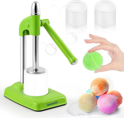 Bath Bomb Press Machine-2 Molds Easy Press Bath Bomb Machine DIY Soap Making for Adults Beginners (Green) in Saudi Arabia