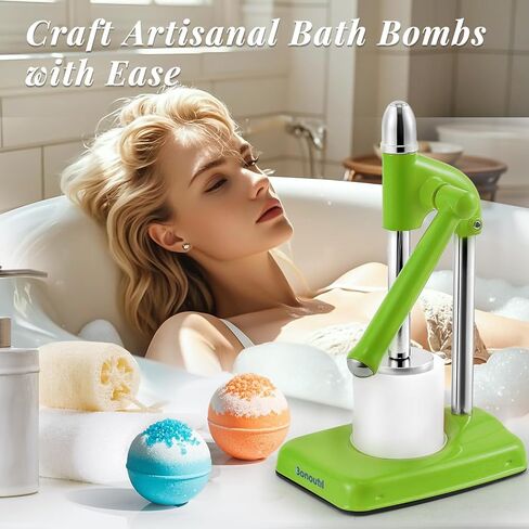 Bath Bomb Press Machine-2 Molds Easy Press Bath Bomb Machine DIY Soap Making for Adults Beginners (Green) in Saudi Arabia