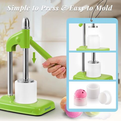 Bath Bomb Press Machine-2 Molds Easy Press Bath Bomb Machine DIY Soap Making for Adults Beginners (Green) in Saudi Arabia