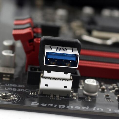 xiwai USB 3.1 Front Panel Header Adapter Type-E Male to Type-A USB3.0 Female Data Converter Up Angled 90 Degree for Motherboard in Saudi Arabia