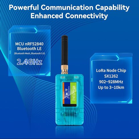Mesh Node T114 مع وحدة L76K GNSS ، بطارية 950mAh ومجموعة حالة واقية ، NRF52840 MCU SX1262 LORA ، يدعم 915MHz Lora Bluetooth 5.0 متوافق مع Meshtastic Arduino in Kuwait