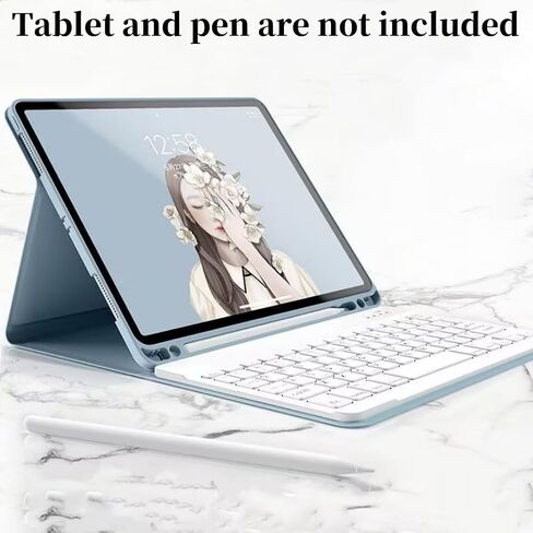 Rainbow Backlit Keyboard Case for iPad 9th / 8th / 7th Generation 10.2"/iPad Pro 10.5"/iPad Air 3rd Gen with Mouse and Backlight Detachable Bluetooth Keyboard Cover,Dark Green+Black in Kuwait