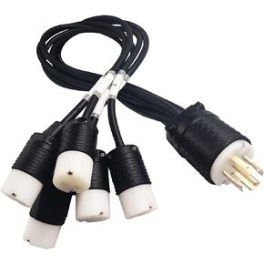 5pin L21-30 ذكر إلى كابل الطاقة الأنثوي Edison لـ Power Distro ، L21-30 Power Distro Cord قابلة للتطبيق على الإضاءة/المرحلة/الصوت/DJ ، كابل توزيعات الطاقة 3.5 قدم وتوصيله بمنتج مؤهل UL in Kuwait