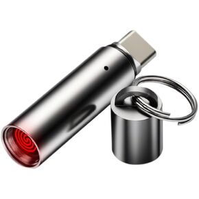 USB-C Electric Wighter.Windproof مقاوم للماء. يعمل الهاتف أو بنك الطاقة ، المصغر ، والوزن الخفيف ، وتنشيط الضرب ، تلقائيًا بعد 10 ثوانٍ (رمادي) in Kuwait