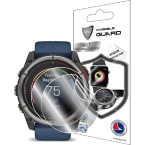 IPG for Garmin quatix® 7X Solar Edition Smartwatch Watch Screen Protector (2 Units) Invisible Ultra HD Clear Film Anti Scratch Guard-Smooth/Self-Healing/Bubble -Free for quatix® 7X Solar in Kuwait