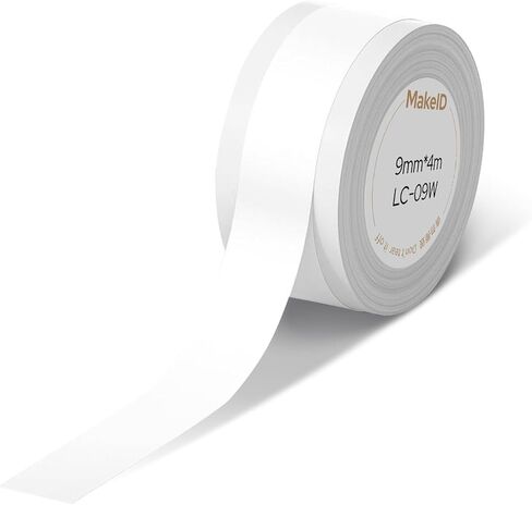 Makeid L1-C Maker Tape تعبئة ، 9 ملم × 4M (0.35 "× 13 ') ، استبدال شريط الملصقات الحراري المستمر ، مقاوم للماء ، ملصق ذاتي in Kuwait