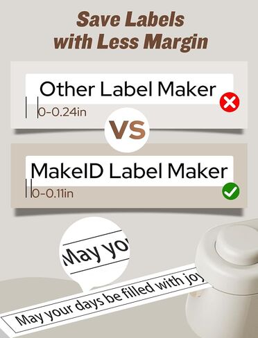 Makeid L1-C Maker Tape تعبئة ، 9 ملم × 4M (0.35 "× 13 ') ، استبدال شريط الملصقات الحراري المستمر ، مقاوم للماء ، ملصق ذاتي in Kuwait