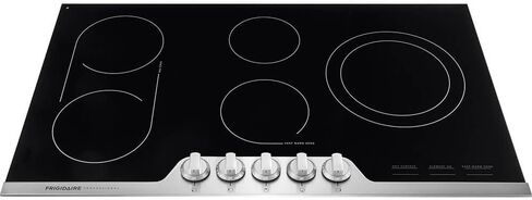 Frigidaire Professional 36 Inch Electric Range, Ceramic Glass 5-Burner Flat with Stainless Steel Trim, FPEC3677RF Cooktop in Saudi Arabia