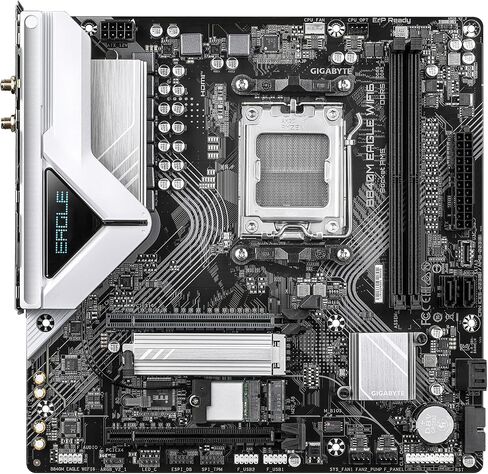 Gigabyte B840M Eagle wifi6 AMD Socket AM5 ، M-ATX ، DDR5 ، 2x M.2 ، PCIe 4.0 ، USB 3.2 Gen 1 ، WiFi6 ، 2.5GBE LAN ، EZ-LATCH in Saudi Arabia