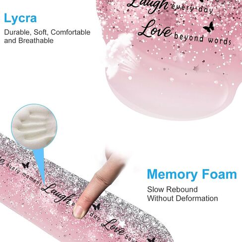 Keyboard Wrist Rest and Mouse Pad Wrist Support Set with Coffee Coaster, Non-Slip PU Base for Gaming and Office, Comfortable & Lightweight for Easy Typing & Pain Relief,Flower Bible Verse Psalm 46-10 in Saudi Arabia