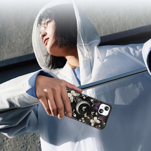 حالة نمط الفراشة اللطيفة لـ iPhone 13/iPhone 14 6،1 '' ، تصميم الفراشة الملون ، غطاء هاتف وقائي للسيليكون الناعم للنساء للنساء مع واقي شاشة 2 حزمة ، 01 in Kuwait