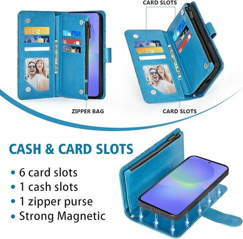 علبة الهاتف لـ Samsung Galaxy A36 5G SHIPPER WALLET غطاء خلايا قابلة للفصل مع حامي شاشة زجاجية مقسّلة Crossbody Lanyard Mandala حامل بطاقة زهرة 36 ​​3 36A LTE SM-A366U نساء بني بني in Saudi Arabia