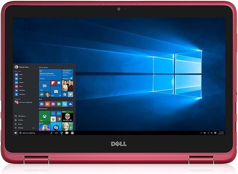Dell Inspiron 11.6 "HD Touchscreen 2-in-1 الكمبيوتر المحمول ، معالج AMD A6-9220E ، ذاكرة الوصول العشوائي 4 جيجا بايت ، 32 جيجا بايت EMMC ، Radeon R4 ، كاميرا الويب HD ، Wi-Fi ، Windows 10 ، Red (متجدد) in Kuwait