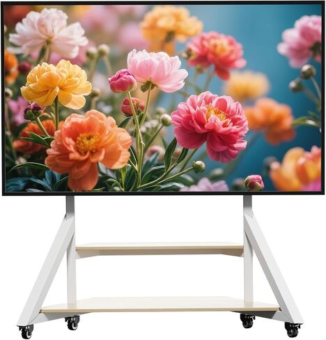 unho Rolling TV Stand for 65-100 Inch TVs, Heavy Duty Mobile TV Cart in Kuwait