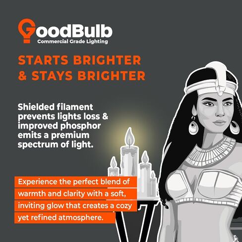 GoodBulb PLL24/830 | 24W 12.7" Twin Tube Compact Fluorescent Light Bulb | 4-pin 2G11 Base 3000K Warm White 1500 Lumen | 36000 Hour Long Life Biax | Pack of 10 in Kuwait