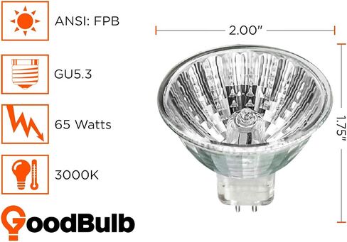 Goodbulb 50-watt Halogen MR16 Light Bulb GX5.3 Base 12V ANSI Code Exz High Output in Kuwait