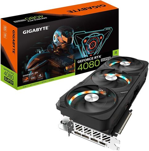 GIGABYTE GeForce RTX 4080 Super Gaming OC 16G Graphics Card, 3X WINDFORCE Fans, 16GB 256-bit GDDR6X, GV-N408SGAMING OC-16GD Video Card (Renewed), Black in Saudi Arabia