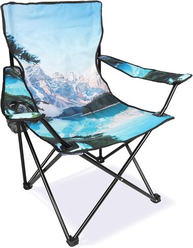 Northroad Camping Chair Portable Camp Chair, Folding Lawn Chair with Cup Holder for Outdoor Camping, Hiking, Travel, Patio, Beach, Picnics in Kuwait